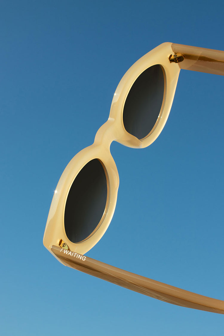 Waiting For The Sun Sand Fred Brown Gradient Lens Sunglasses