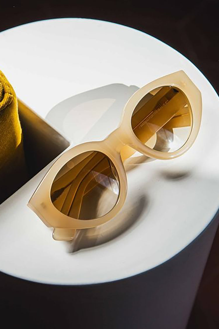 Waiting For The Sun Sand Fred Brown Gradient Lens Sunglasses