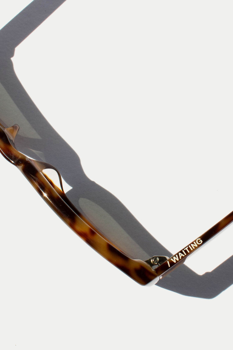 Waiting For The Sun Brown Green Lens Sunglasses