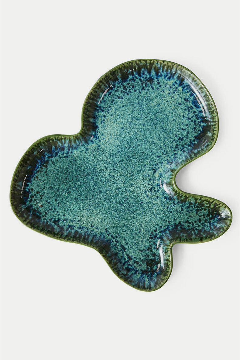 HKliving Teal Shell Plate