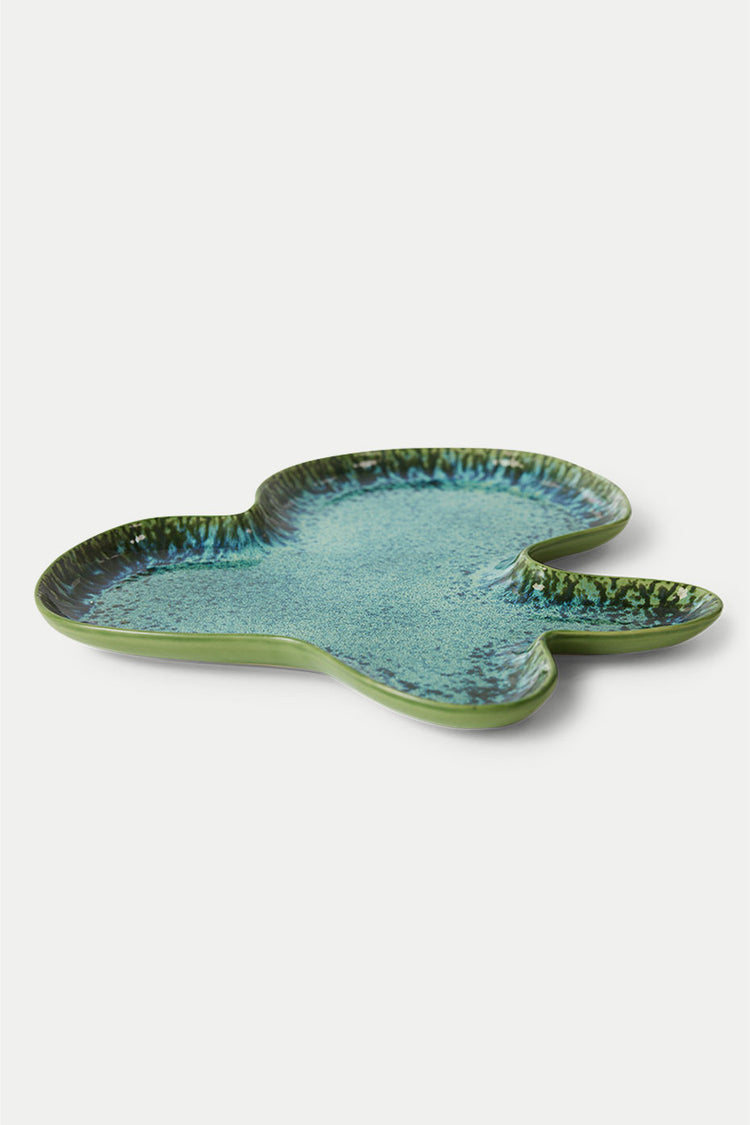 HKliving Teal Shell Plate
