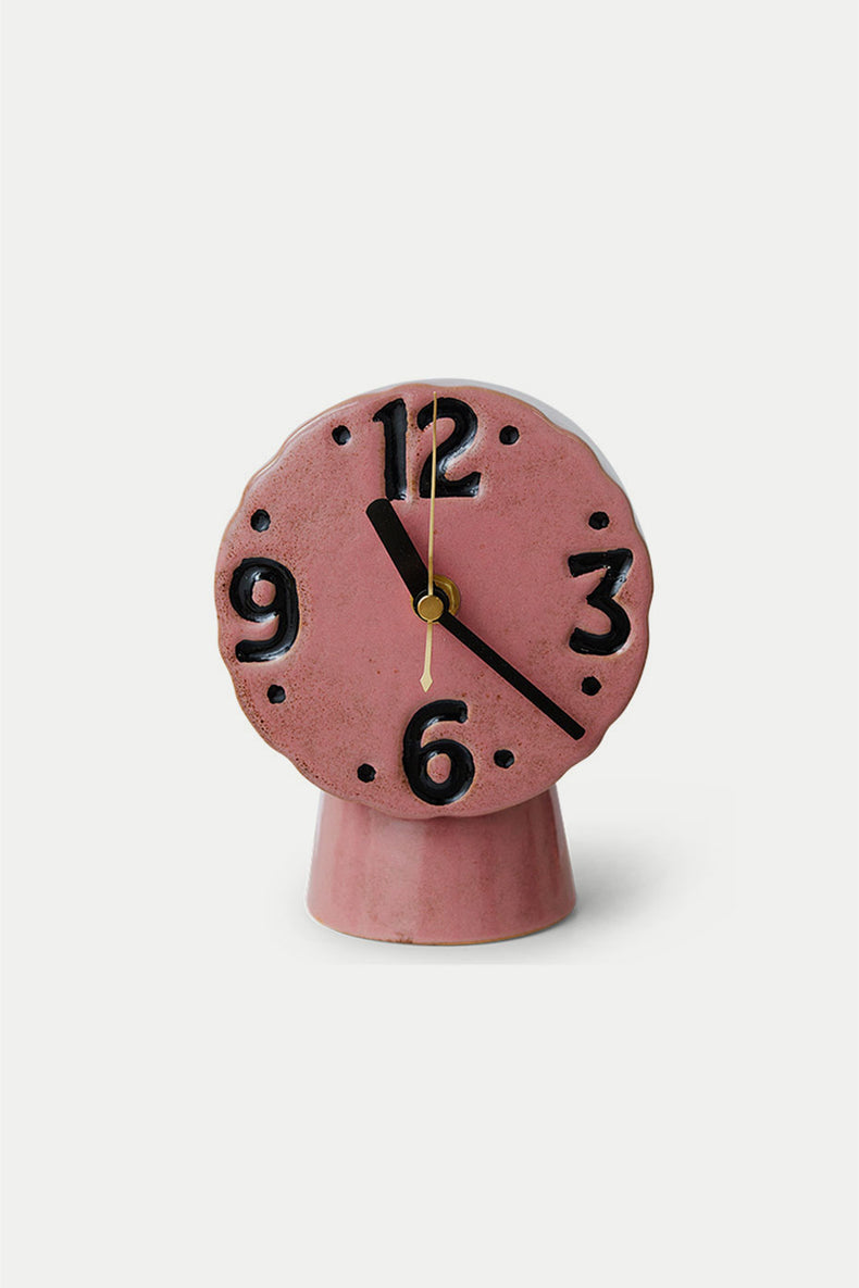 HKliving Pink Retro Ceramic Clock