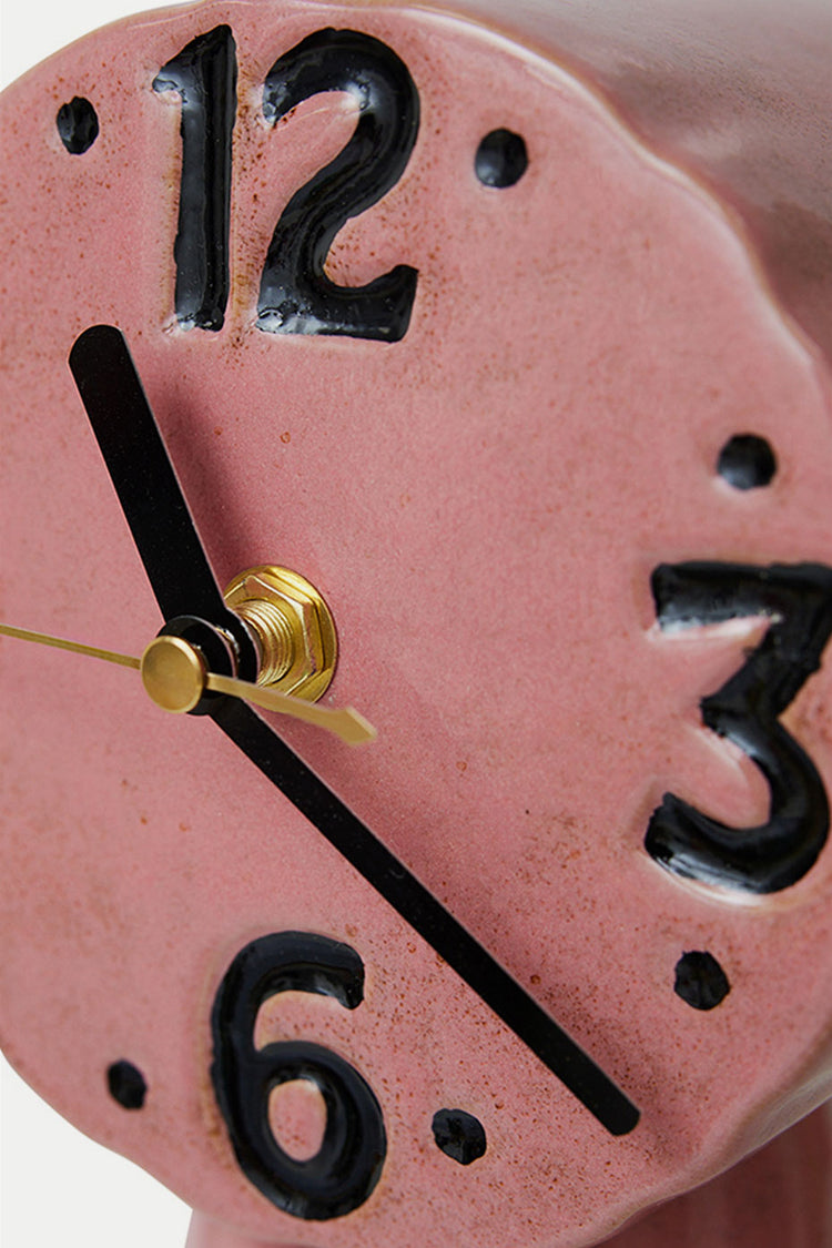 HKliving Pink Retro Ceramic Clock