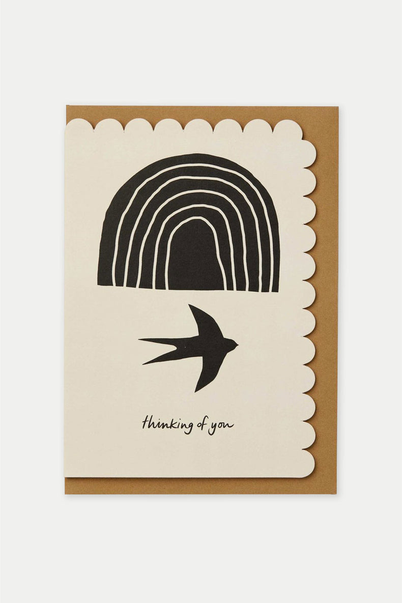 Kinshipped Thinking Of You Swallow Rainbow Card
