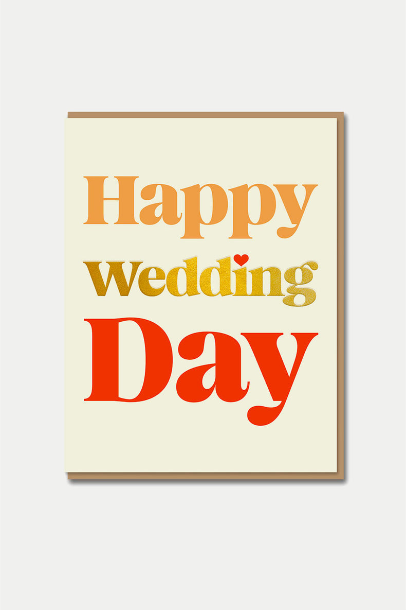 1973 Serif: Happy Wedding Day Card