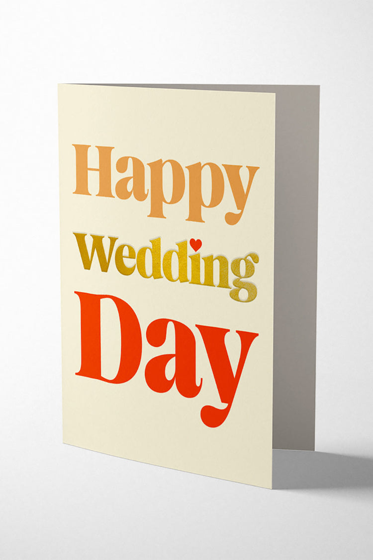 1973 Serif: Happy Wedding Day Card
