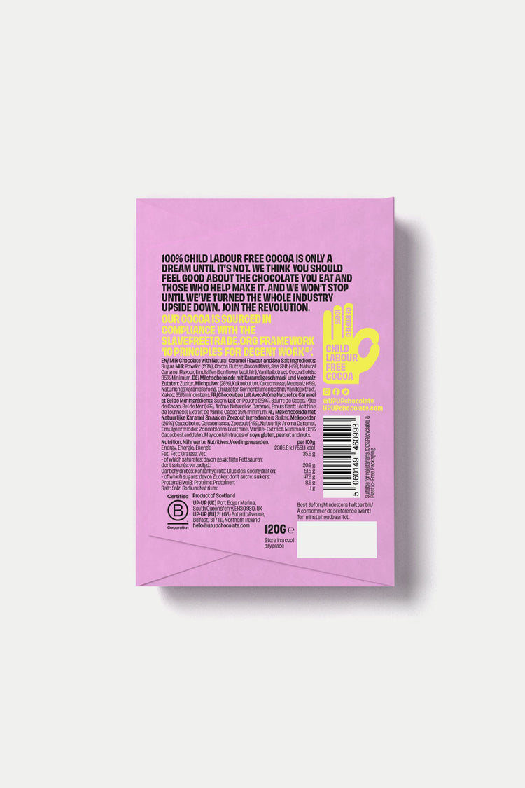 UP-UP Chocolate Salted Caramel Milk Chocolate Bar 120g