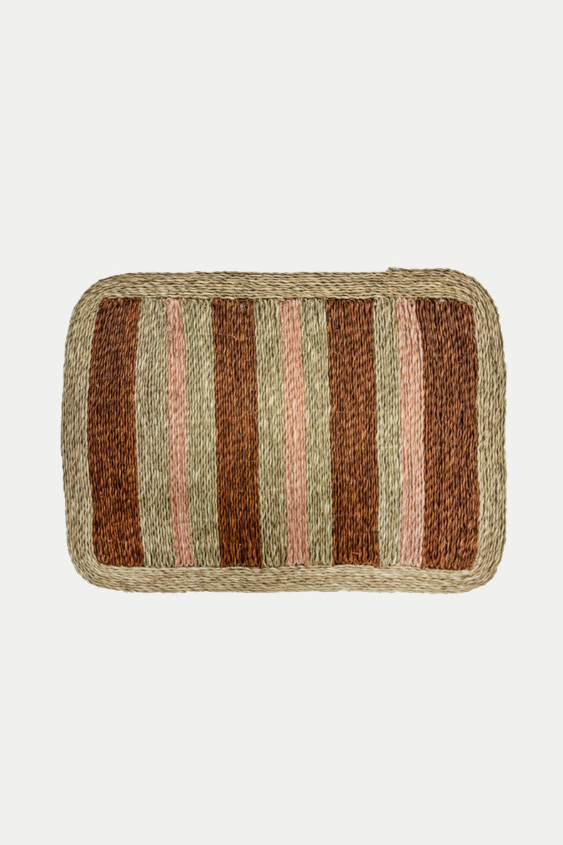 Gone Rural Smoke Red & Blush Rings of Jupiter Placemat