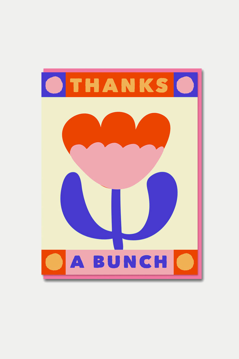 1973 Funky Tulip Thanks a Bunch Card