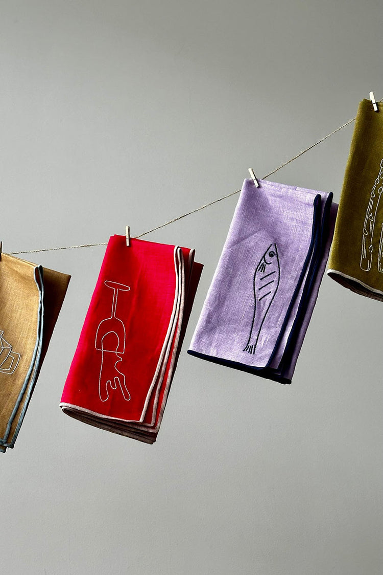 MÆGEN Asparagus Linen Blend Napkins - Set of 2