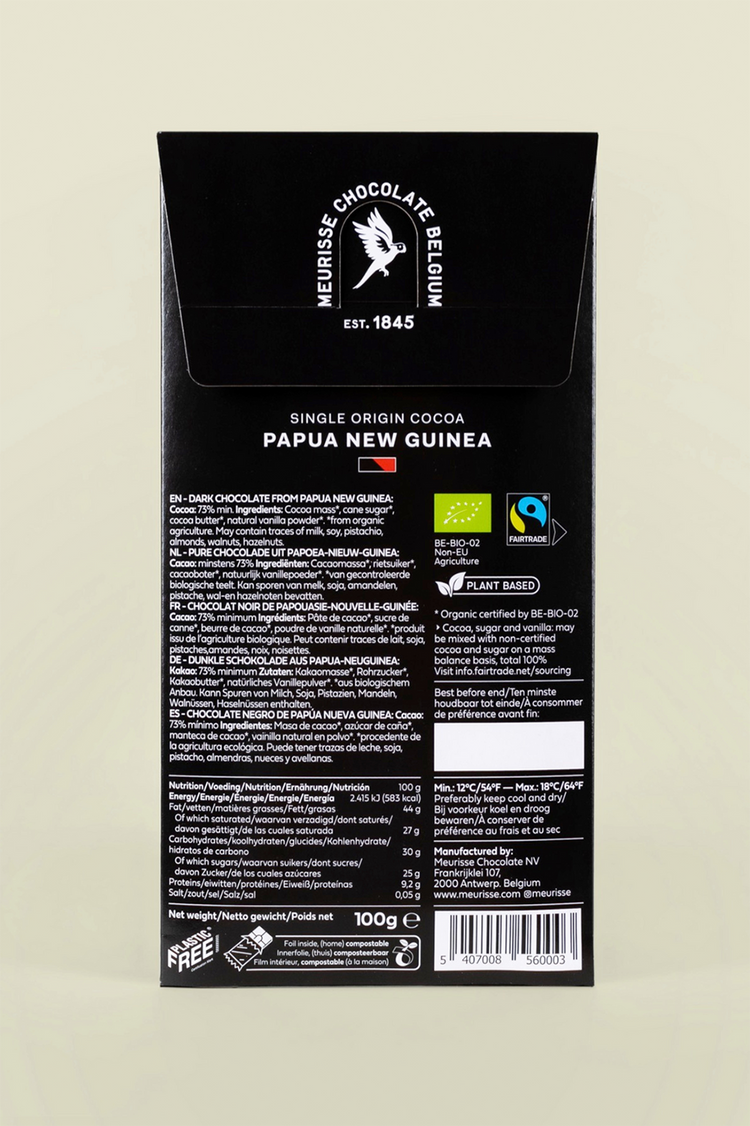 Meurisse Dark Chocolate from Papa New Guinea 100g