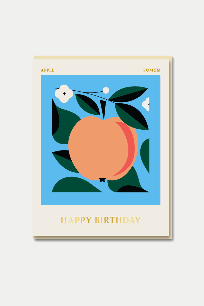 1973 Spitalfields Market: Apple Happy Birthday Card