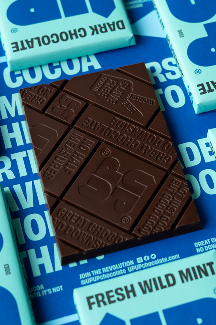 UP-UP Chocolate Fresh Wild Mint Dark Chocolate Bar 120g