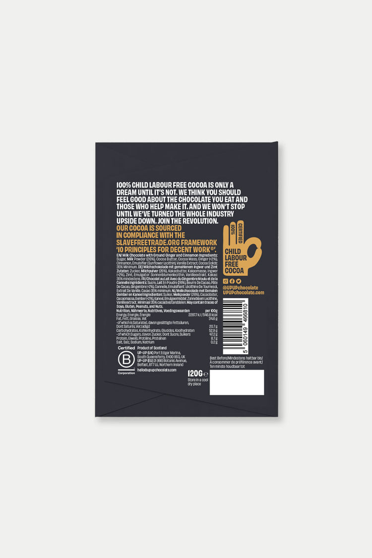 UP-UP Chocolate Gingerbread Milk Chocolate Bar 120g