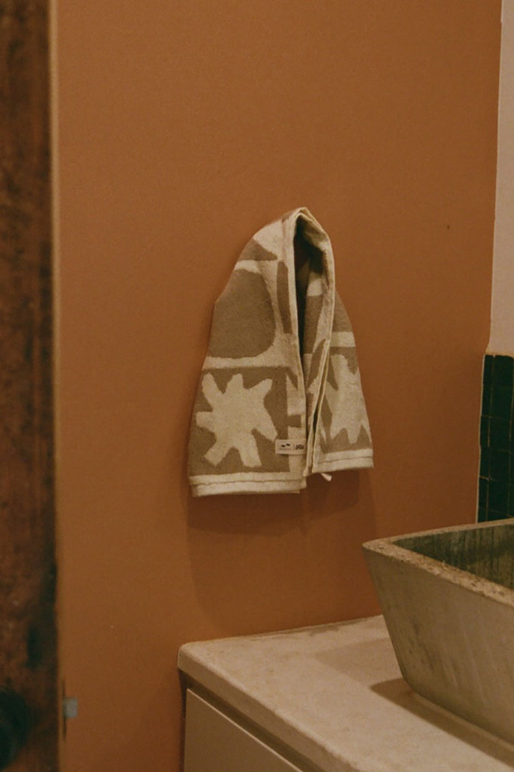 Slowtide Cement Upton Hand Towel