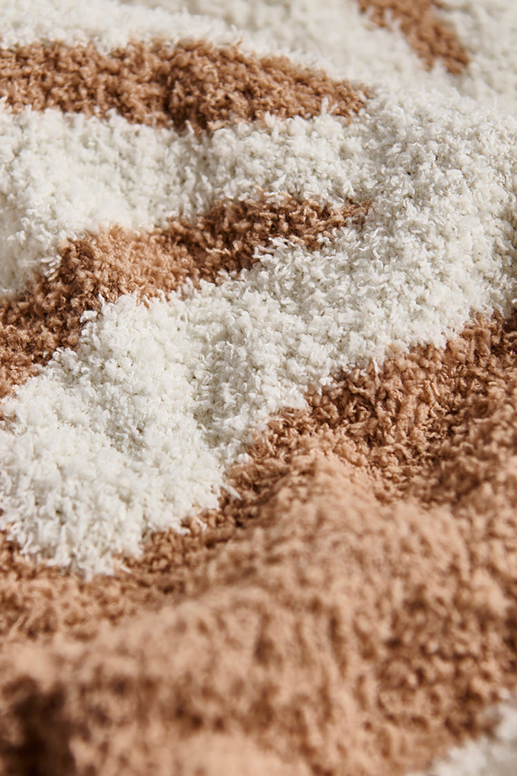 Slowtide Mocha Kingston Plush Knit Throw Blanket