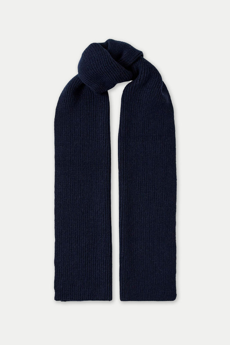 Selected Sky Captain Mason Merino Wool Knit Scarf