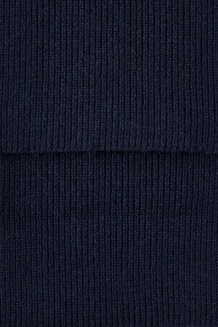 Selected Sky Captain Mason Merino Wool Knit Scarf