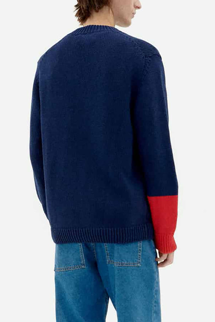 Thinking Mu Multicolor Navy Nico Knit Cardigan