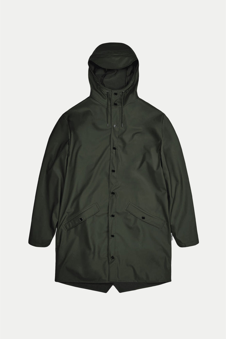 Rains Green Long Jacket