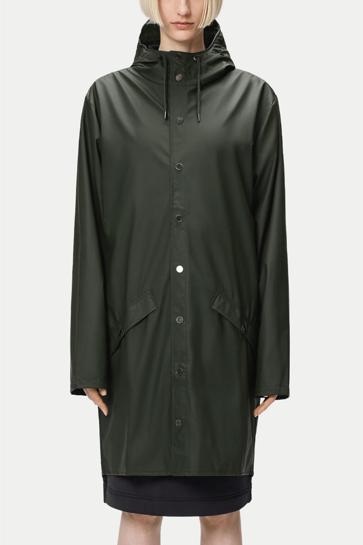 Rains Green Long Jacket