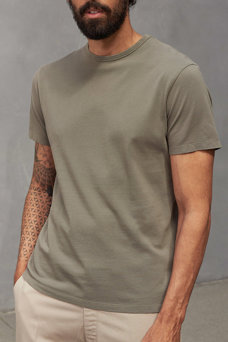 About Companions Dusty Olive Eco Pique Liron T-Shirt