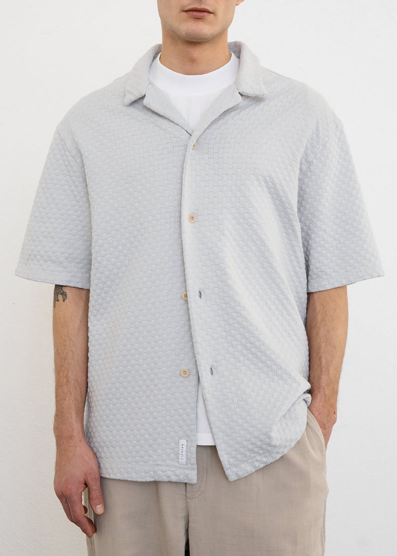 Rotholz Moonlight Grey Knit Bowling Shirt