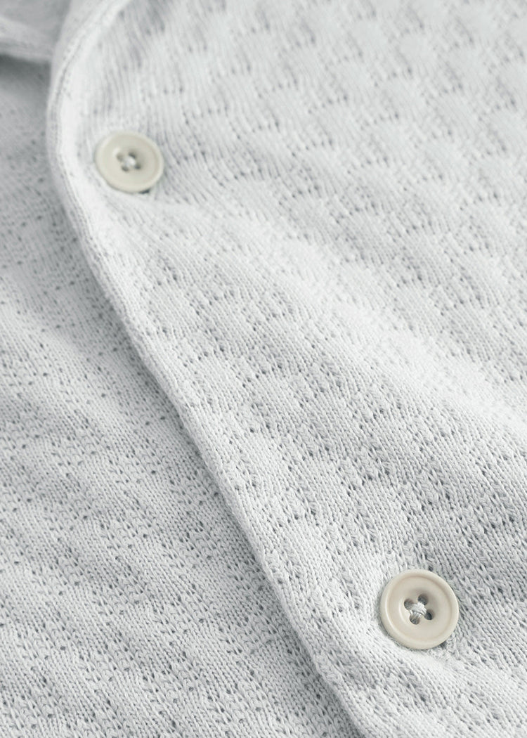 Rotholz Moonlight Grey Knit Bowling Shirt