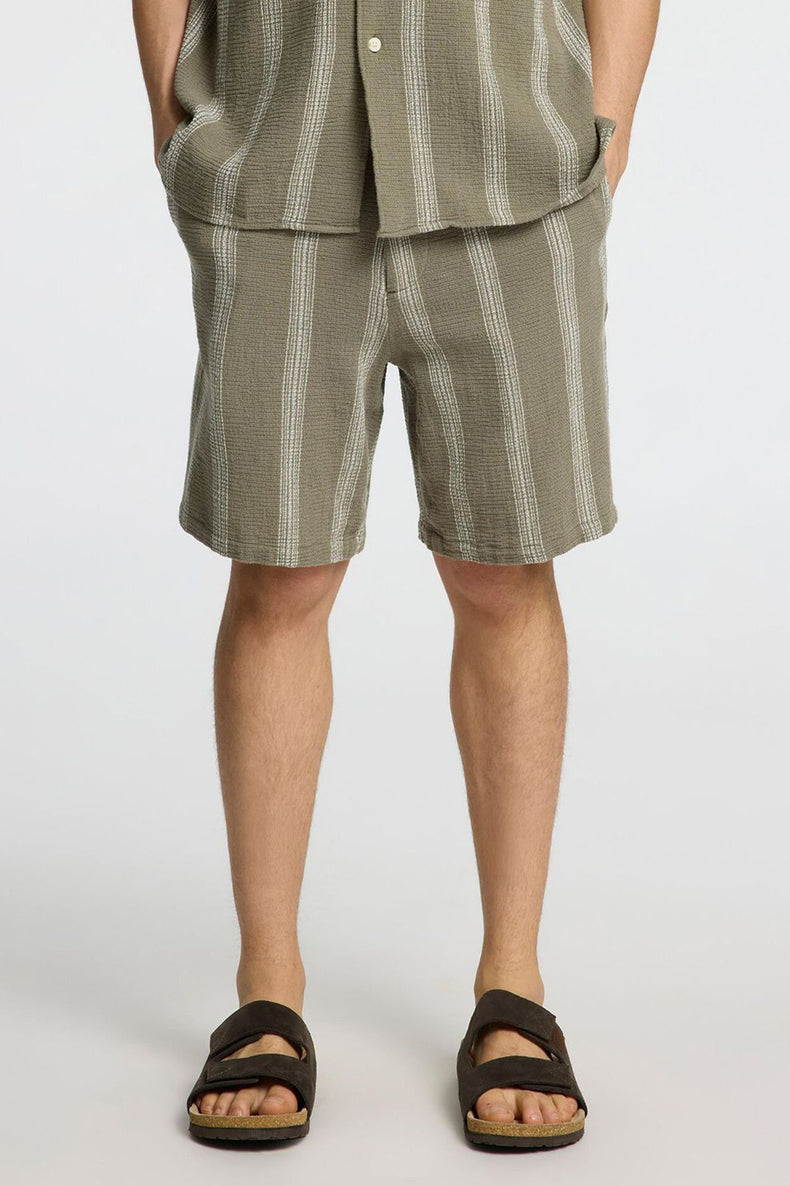 Selected Homme Vetiver Stripes Regular Sal Shorts
