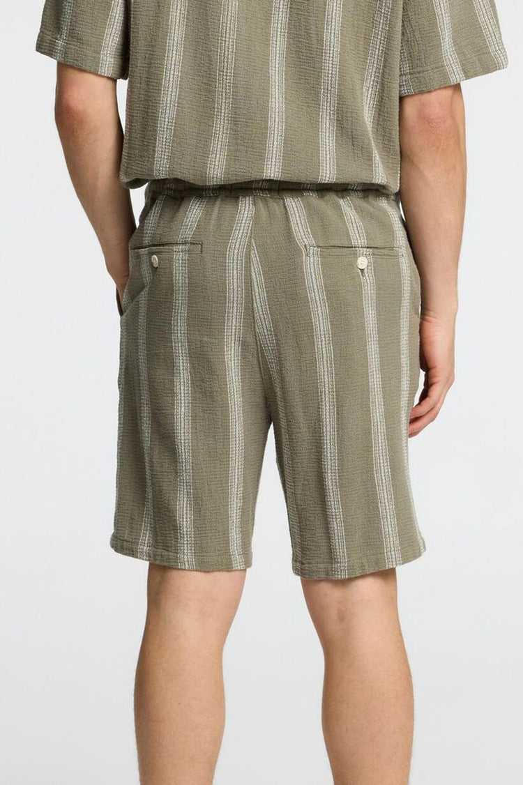 Selected Homme Vetiver Stripes Regular Sal Shorts