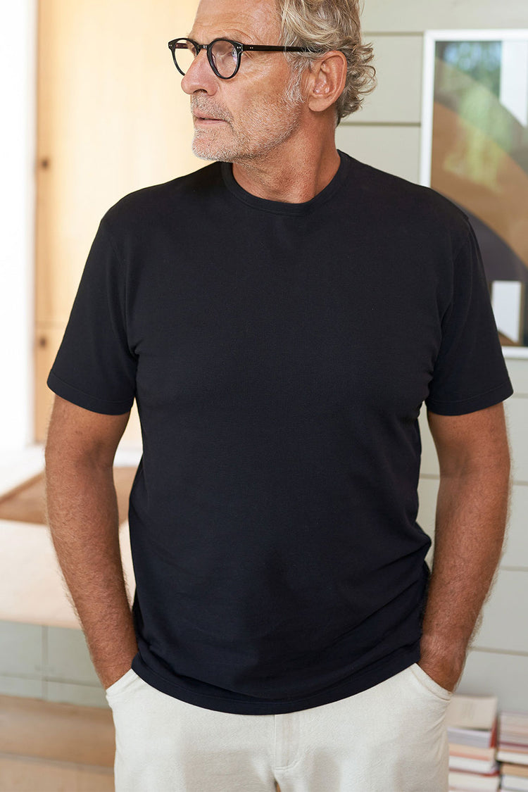 About Companions Black Eco Pique Liron T-Shirt