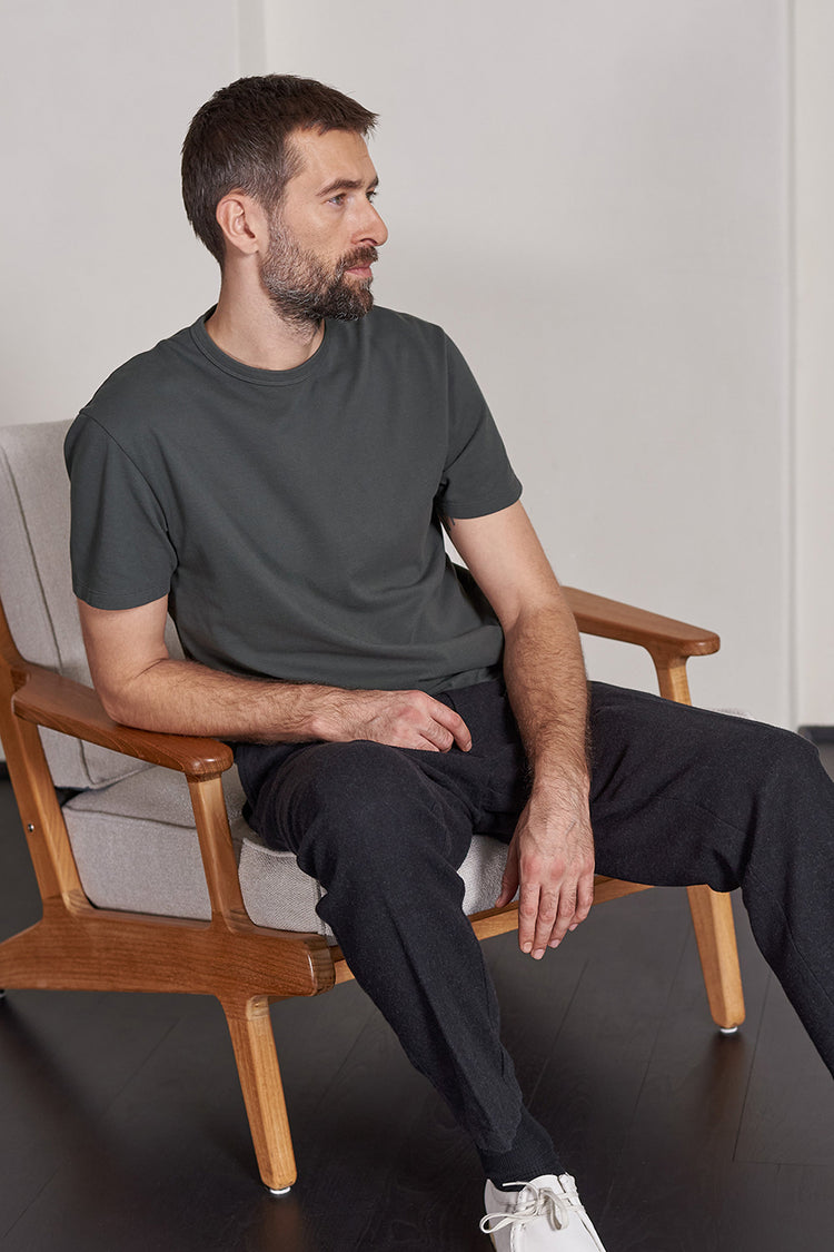 About Companions Black Olive Eco Pique Liron T-Shirt