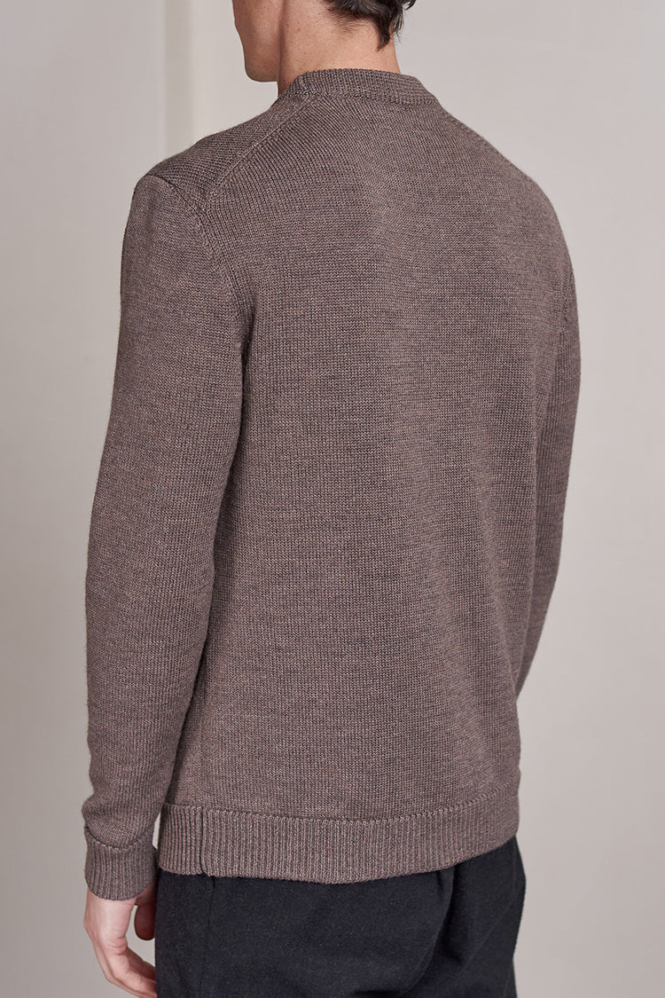 About Companions Melange Taupe Merino Morten Jumper