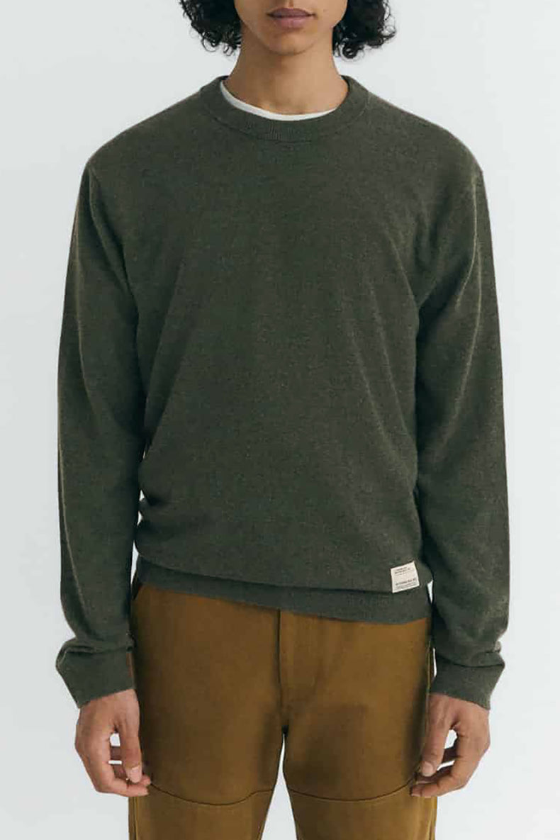 Thinking Mu Dark Green Lucien Knitted Sweater