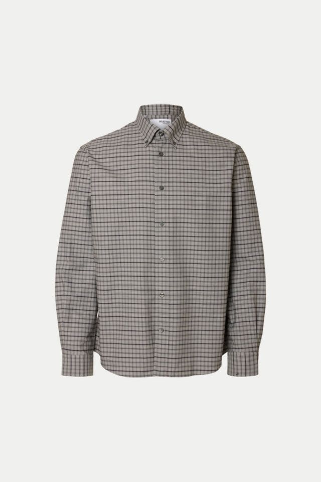 Selected Grey Checks Regular Blake Shirt
