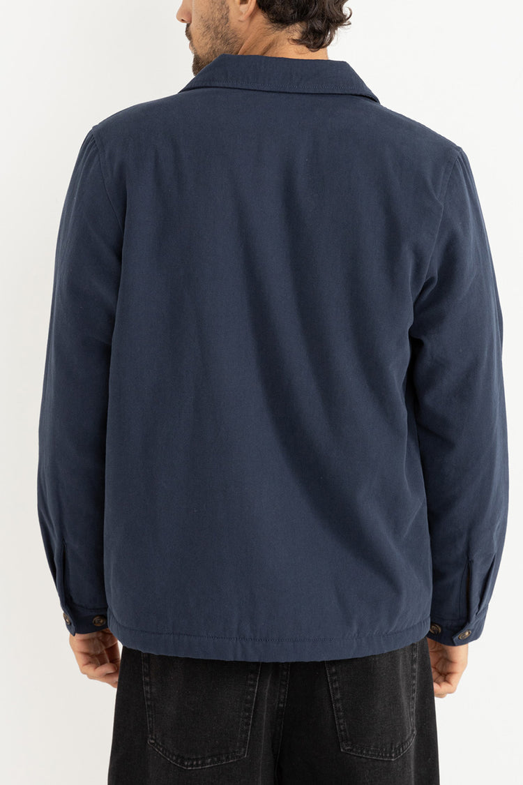 Rhythm Navy Sherpa Lined Work Shirt