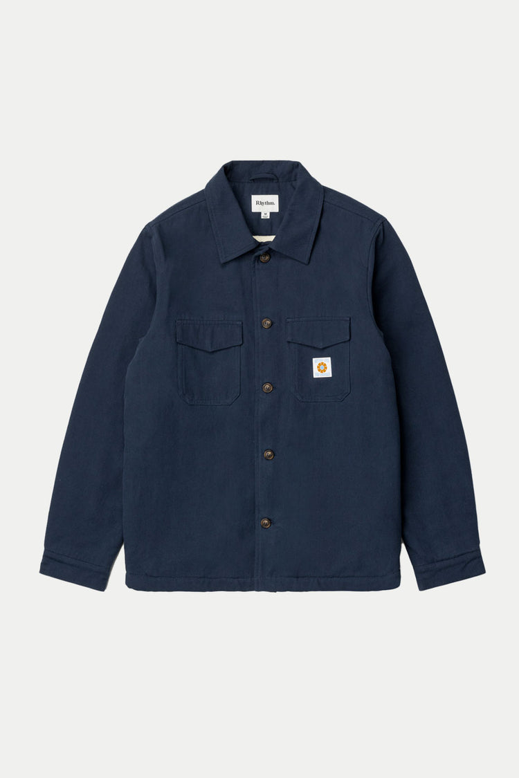 Rhythm Navy Sherpa Lined Work Shirt