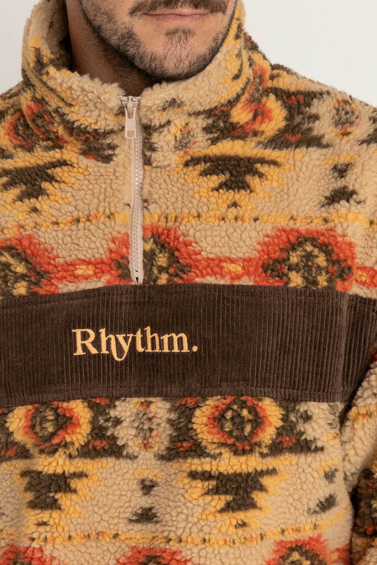 Rhythm Tan High Noon Quarter Zip Jacket