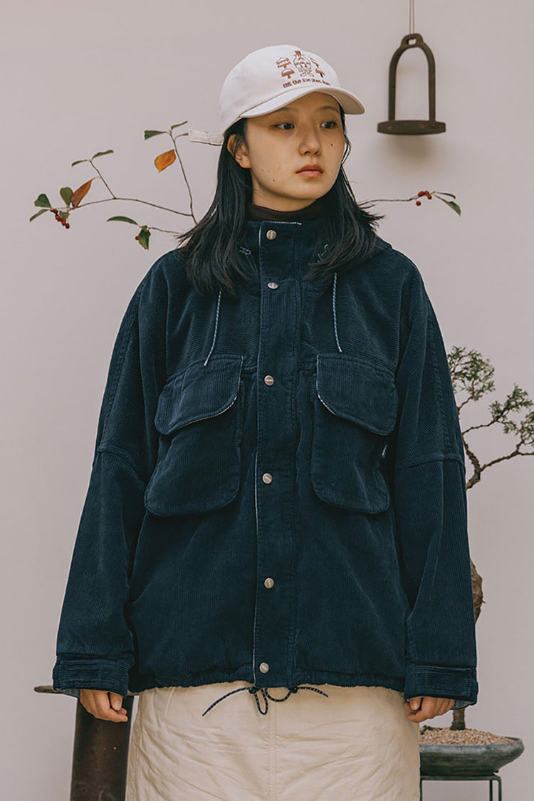 Kappy Navy Corduroy Mountain Jacket