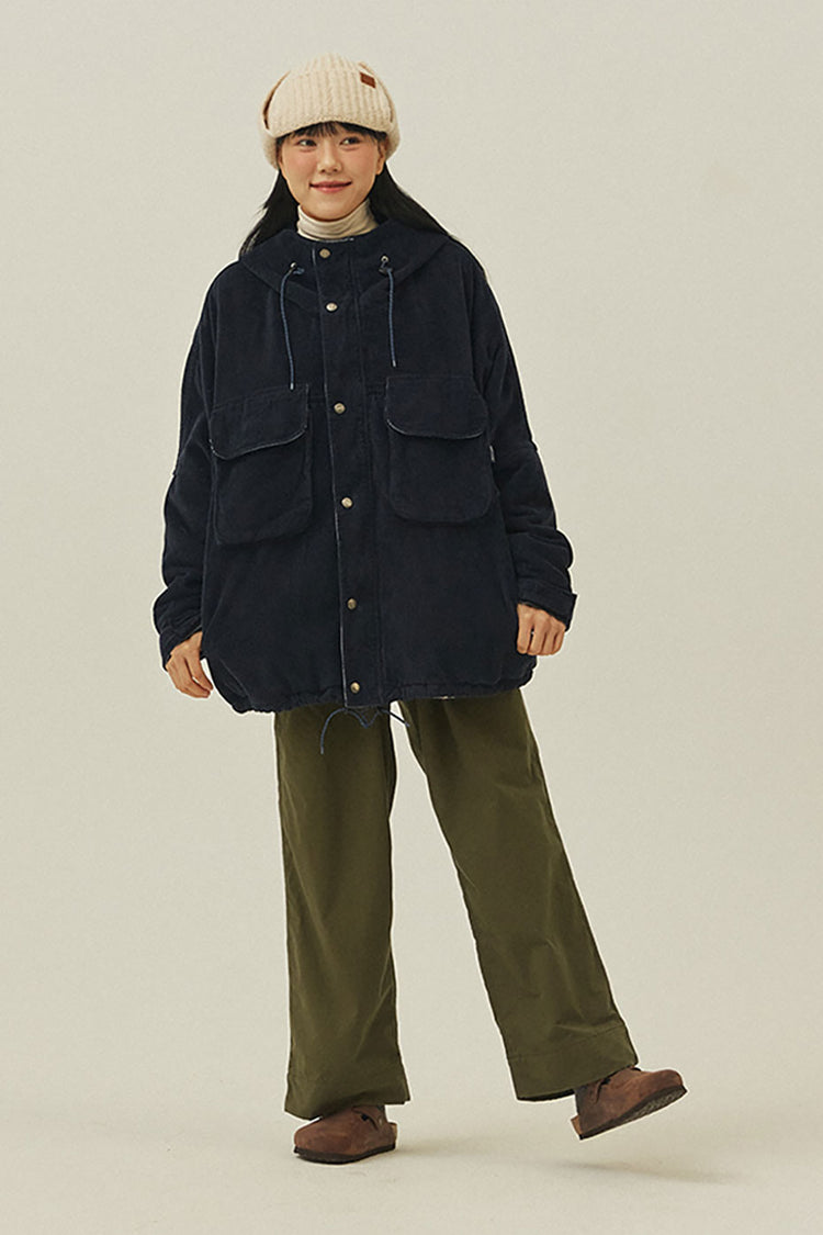 Kappy Navy Corduroy Mountain Jacket