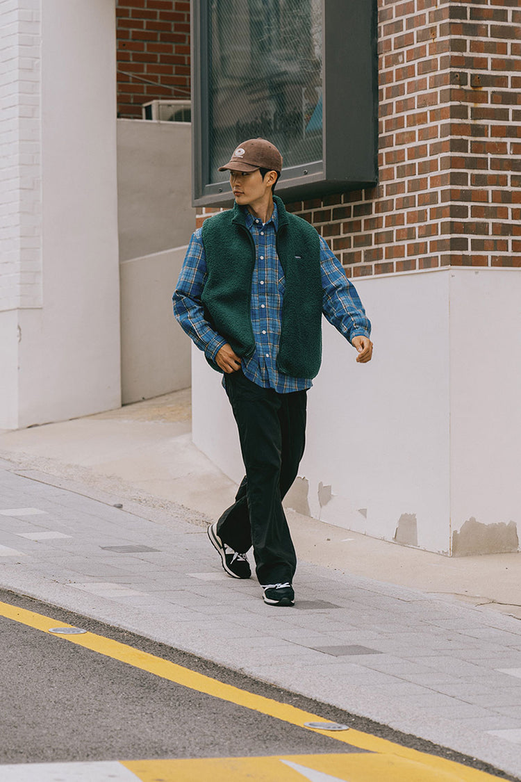 Kappy Deep Green Fleece Zipper Vest