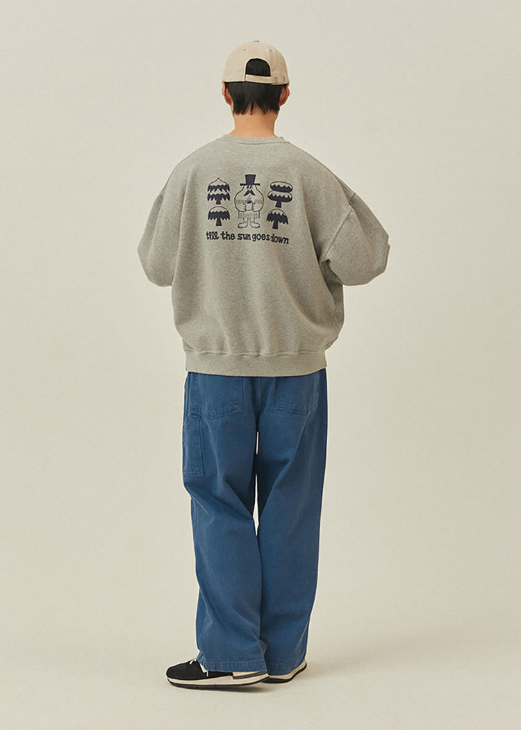 Kappy Gray Yeti Fluff Sweatshirt