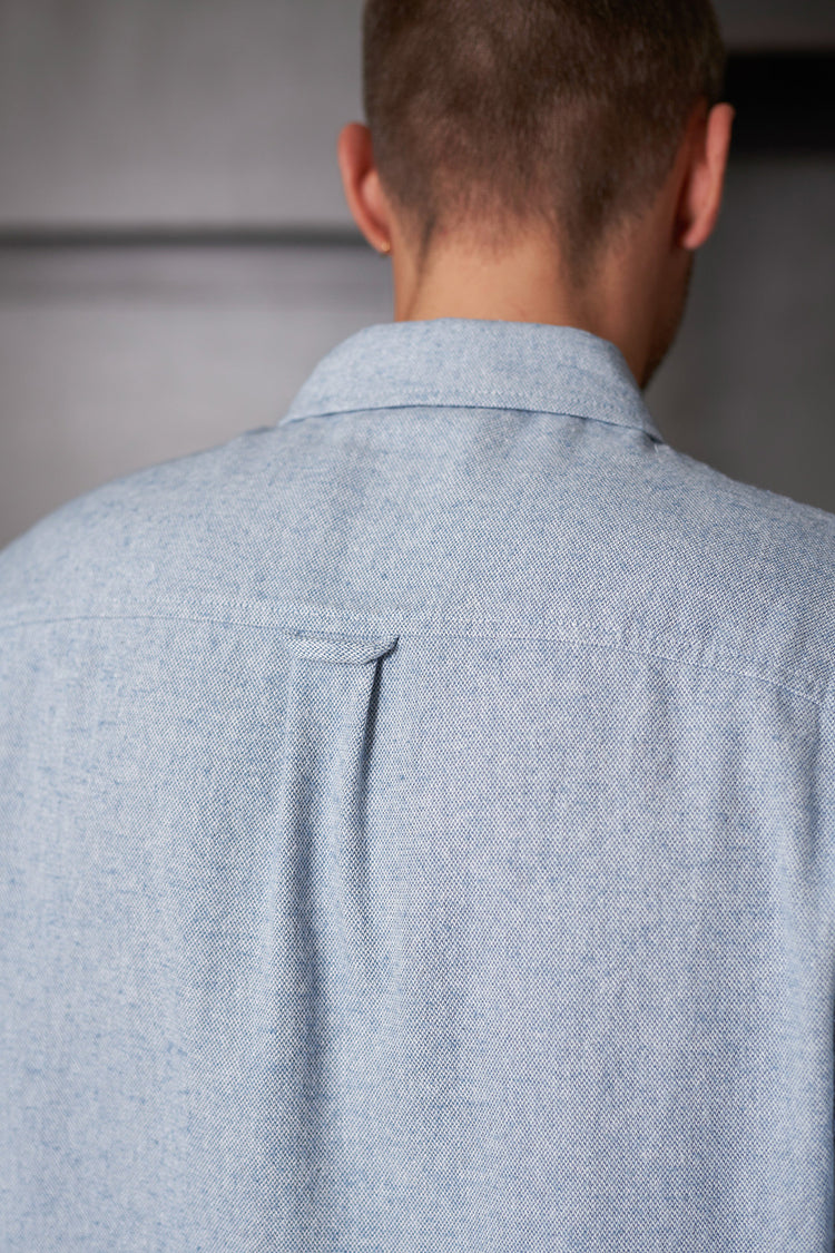 About Companions Mid Blue Eco Flannel Ken Shirt