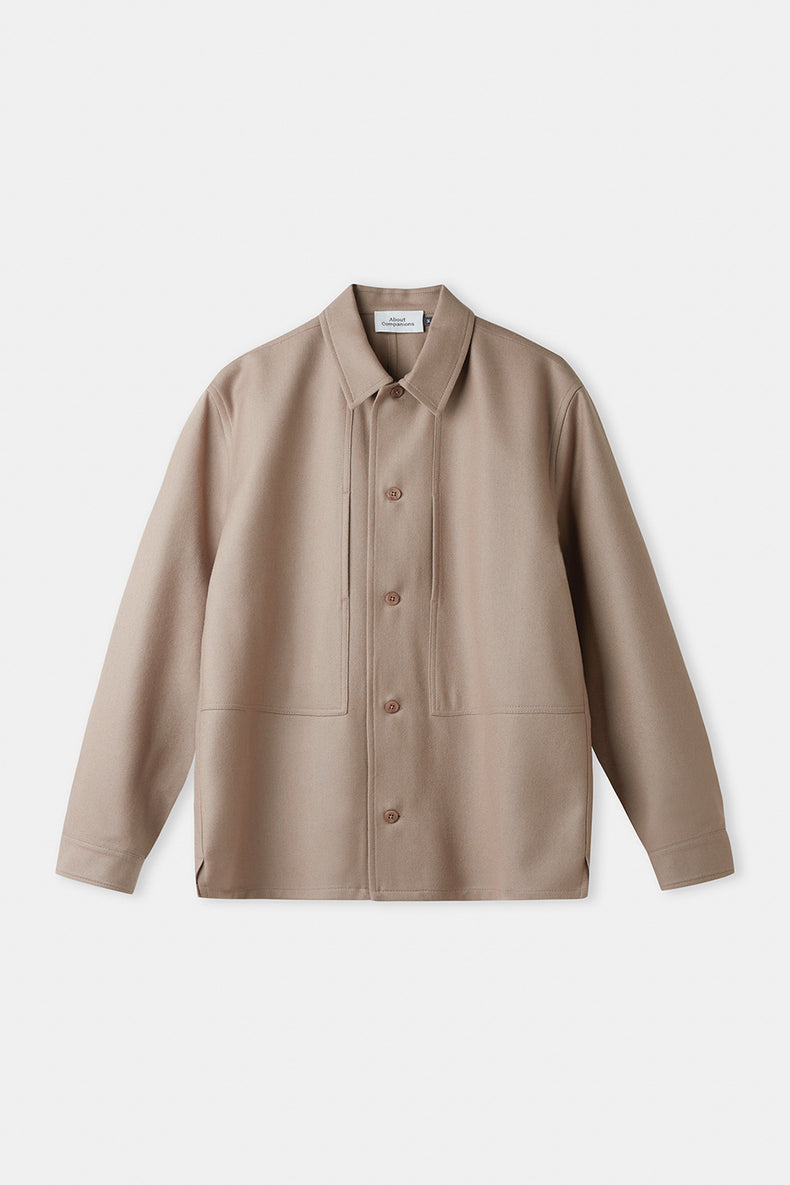 About Companions Almond Wool Owe Overshirt