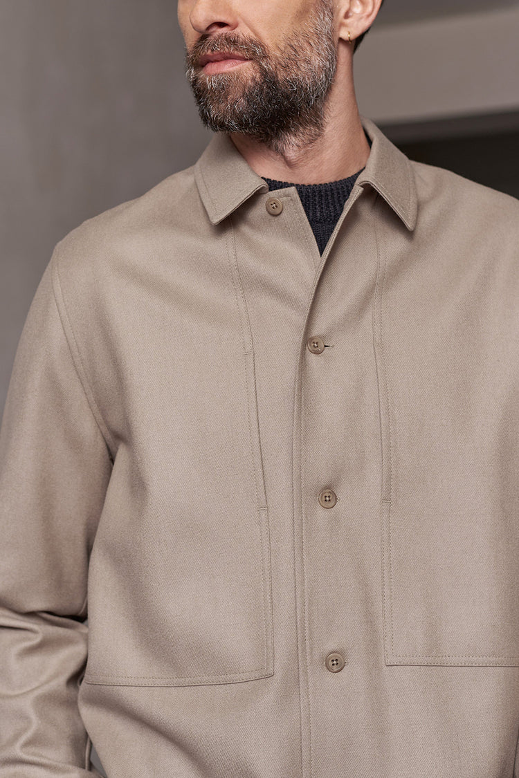 About Companions Almond Wool Owe Overshirt