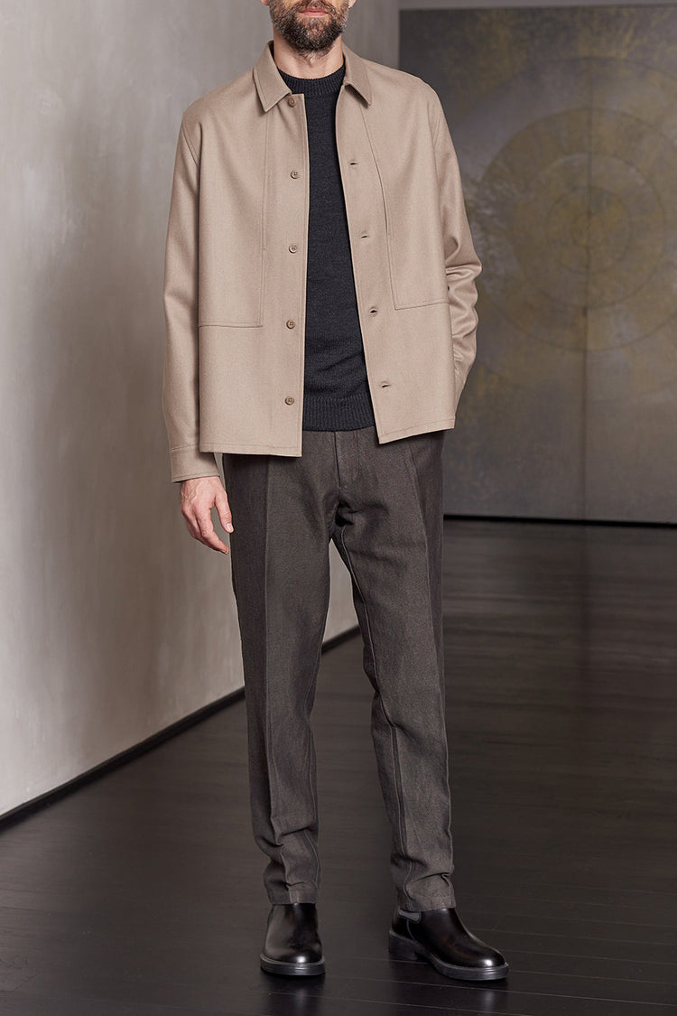 About Companions Almond Wool Owe Overshirt