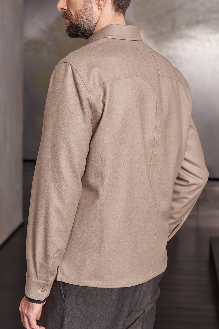 About Companions Almond Wool Owe Overshirt