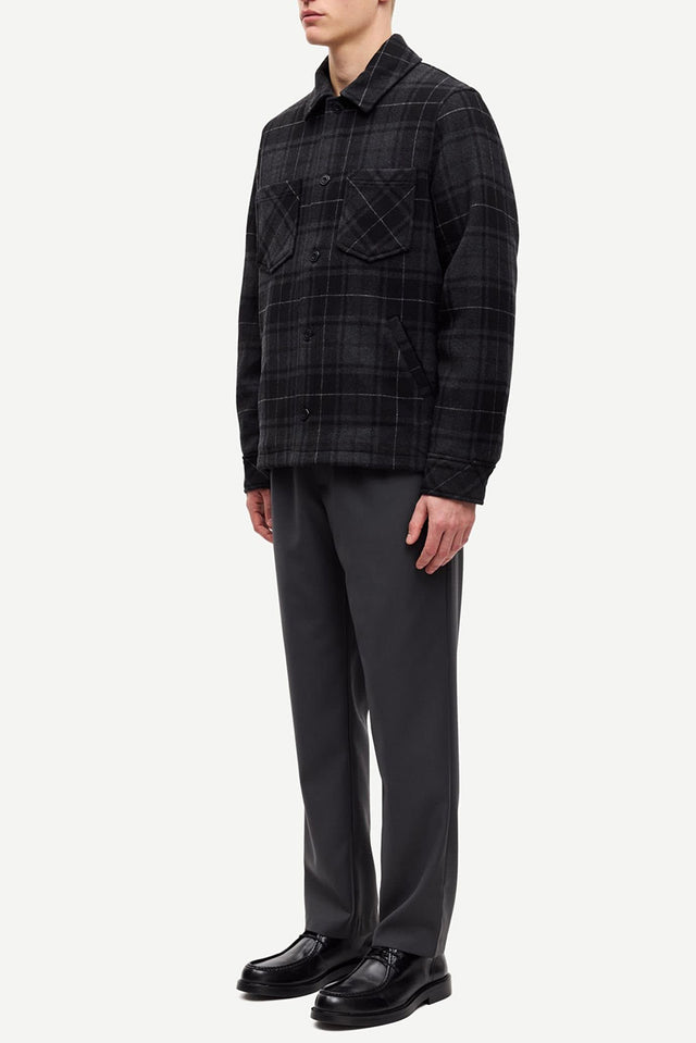 Samsøe Samsøe Black Check Pally Shirt Jacket