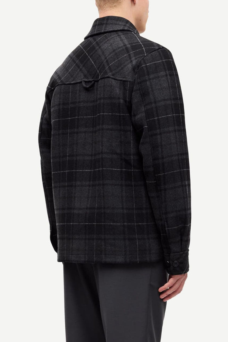 Samsøe Samsøe Black Check Pally Shirt Jacket