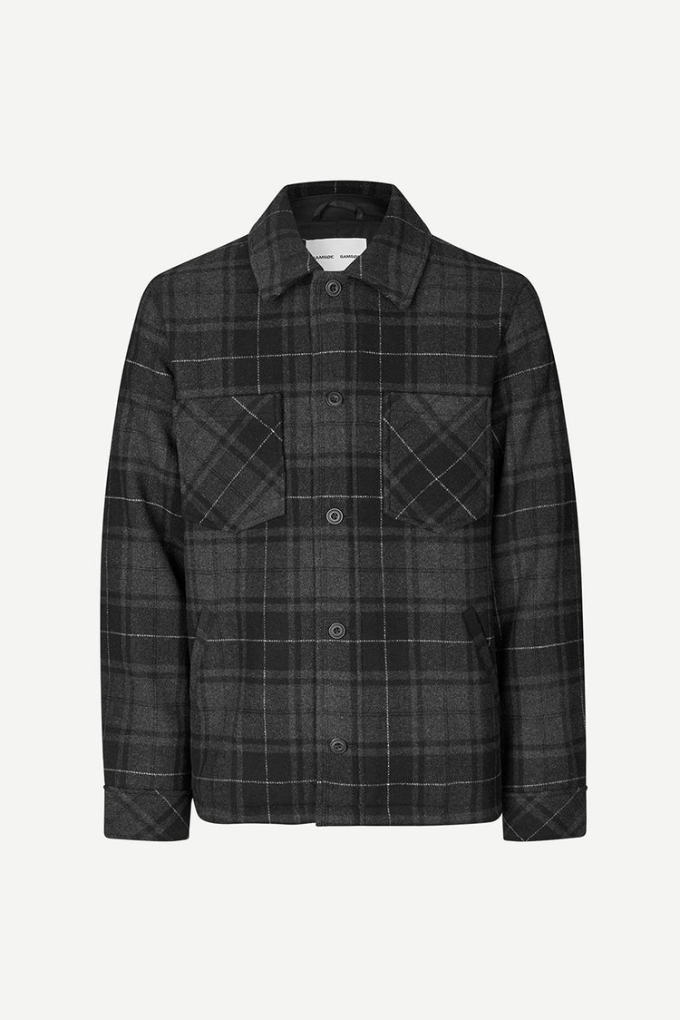 Samsøe Samsøe Black Check Pally Shirt Jacket